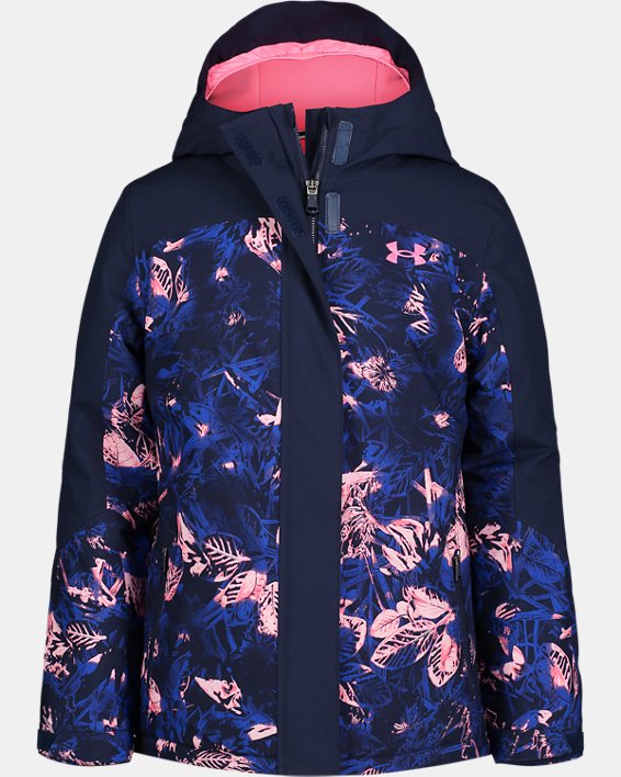 Girls' UA Treetop Jacket, Blue, pdpMainDesktop image number 0